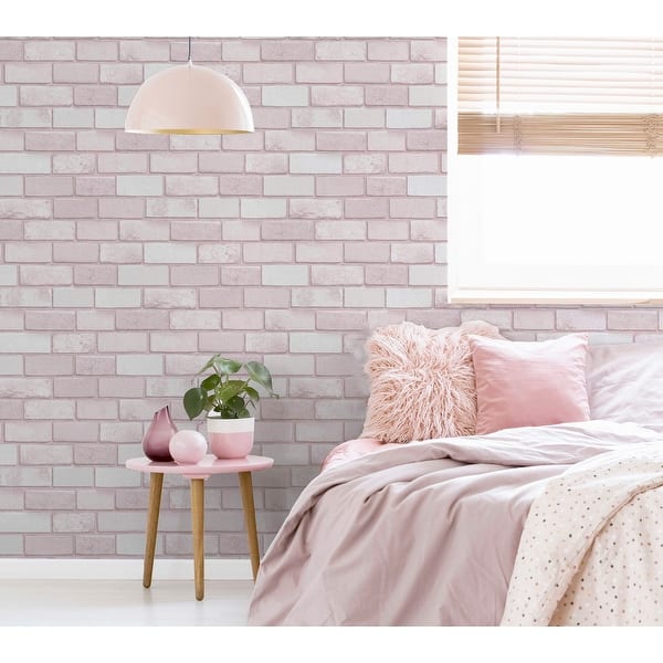 Diamond Glitter Brick Vinyl Wallpaper 20.8 in. W x 33 ft. L Overstock 35880448