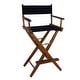 preview thumbnail 16 of 18, American Trails Extra-Wide 30-inch Premium American Oak Bar-Height Directors Chair mission oak frame/ navy canvas