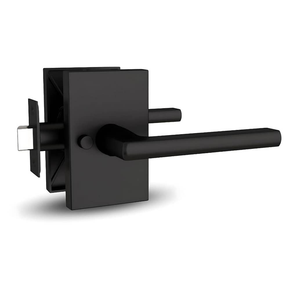 Mega Handles - GLAMOR Flat Privacy Door Lever - Interior Locking Handle for Hallway, Closet and Bathroom I Keyless Door Lock