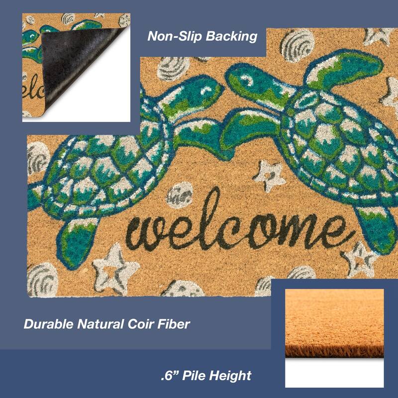 Liora Manne Greeting Coir Welcome Door Mat (1'6" x 2'6") - 1'6" x 2'6"