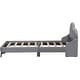 preview thumbnail 20 of 22, Twin Size Upholstered Platform Bed with Cloud-Shaped Headboard