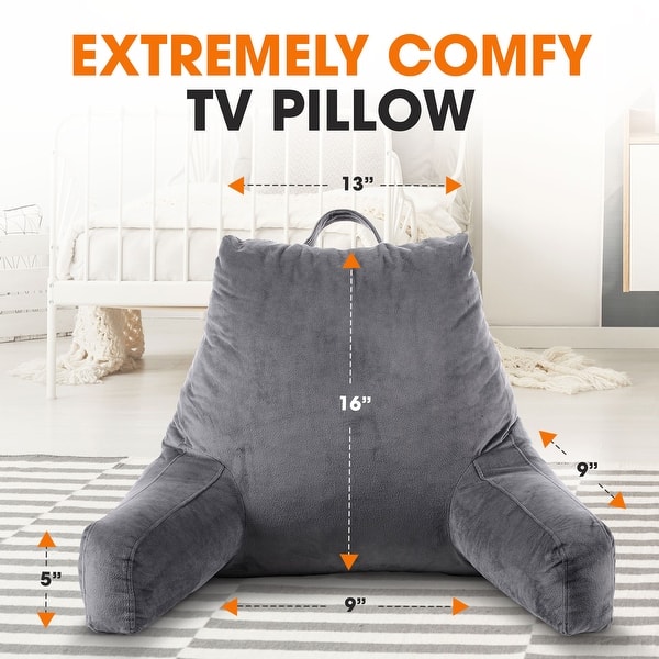 dimension image slide 7 of 10, Cheer Collection Kids Memory Foam TV And Reading Pillow