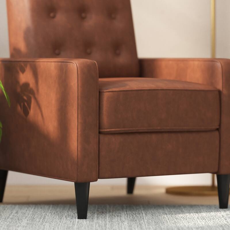 Pushback Recliner with Button Tufted Back