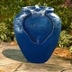 preview thumbnail 1 of 3, Teamson Home - Outdoor Glazed Pot Floor Fountain - Royal Blue