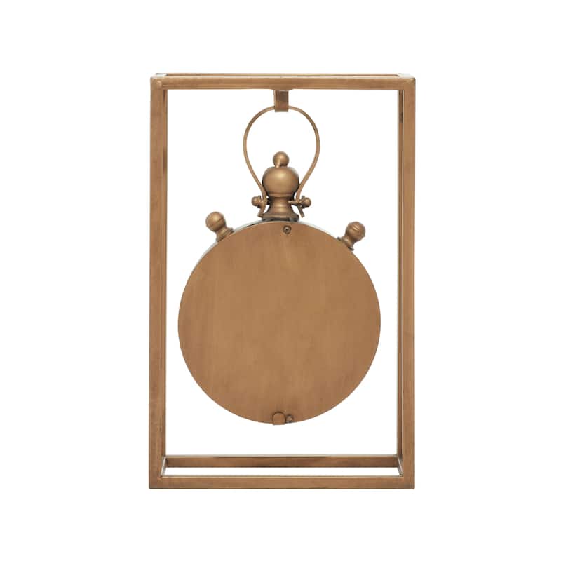 Metal Standing Stopwatch Clock - Bronze - Roche River Decor - 4"W x 9"L x 13"H