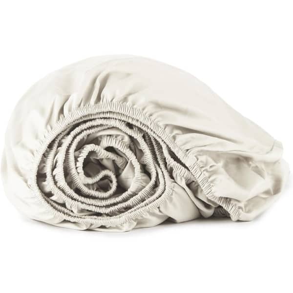 slide 2 of 11, Organic Cotton Sateen 500 Thread Count Fitted Sheet Natural - Full
