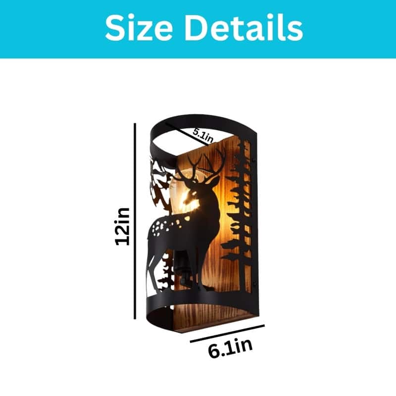 E26 wall sconces deer wall lighting iron bedroom lights on wall