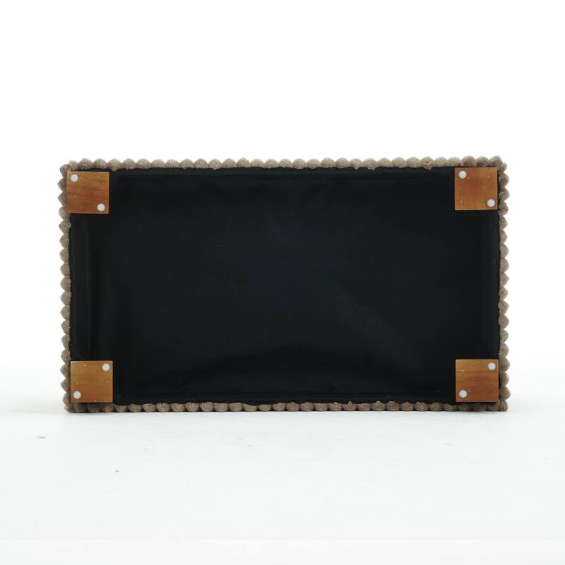 40"W Cotton Flannel Modular Sectional Ottoman