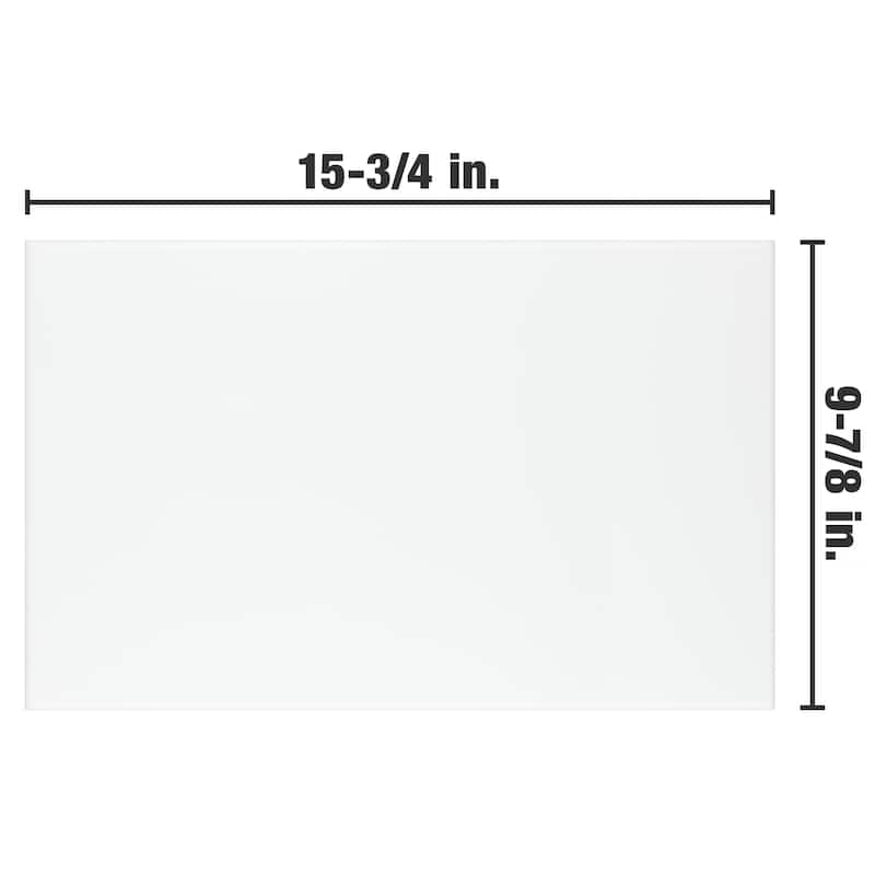 Merola Tile More Plain Glossy White 9-7/8" x 15-3/4" Ceramic Wall Tile