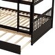 preview thumbnail 18 of 16, Minimalist Design Wooden Detachable Full Over Full Bunk Bed with Trundle Bed