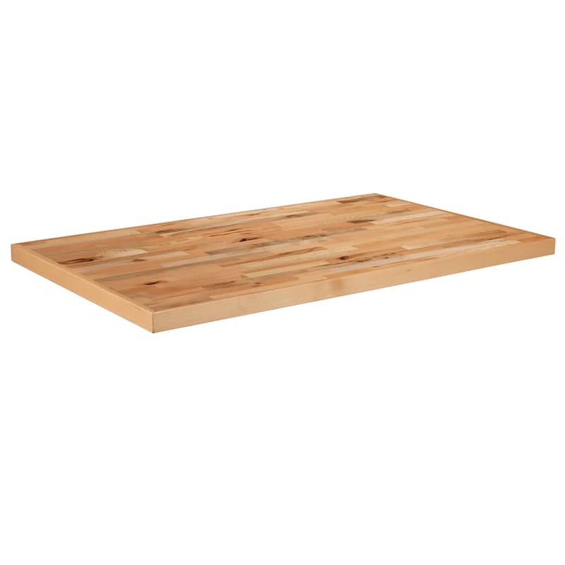 Rectangle Butcher Block Style Table Top - Restaurant Table Top - 30"W x 48"D x 2"H - 30"W x 48"D x 2"H - Natural