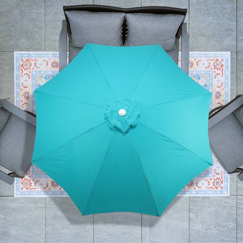 Aoodor 9FT Outdoor Patio Market Umbrella with Push Button Tilt and Crank