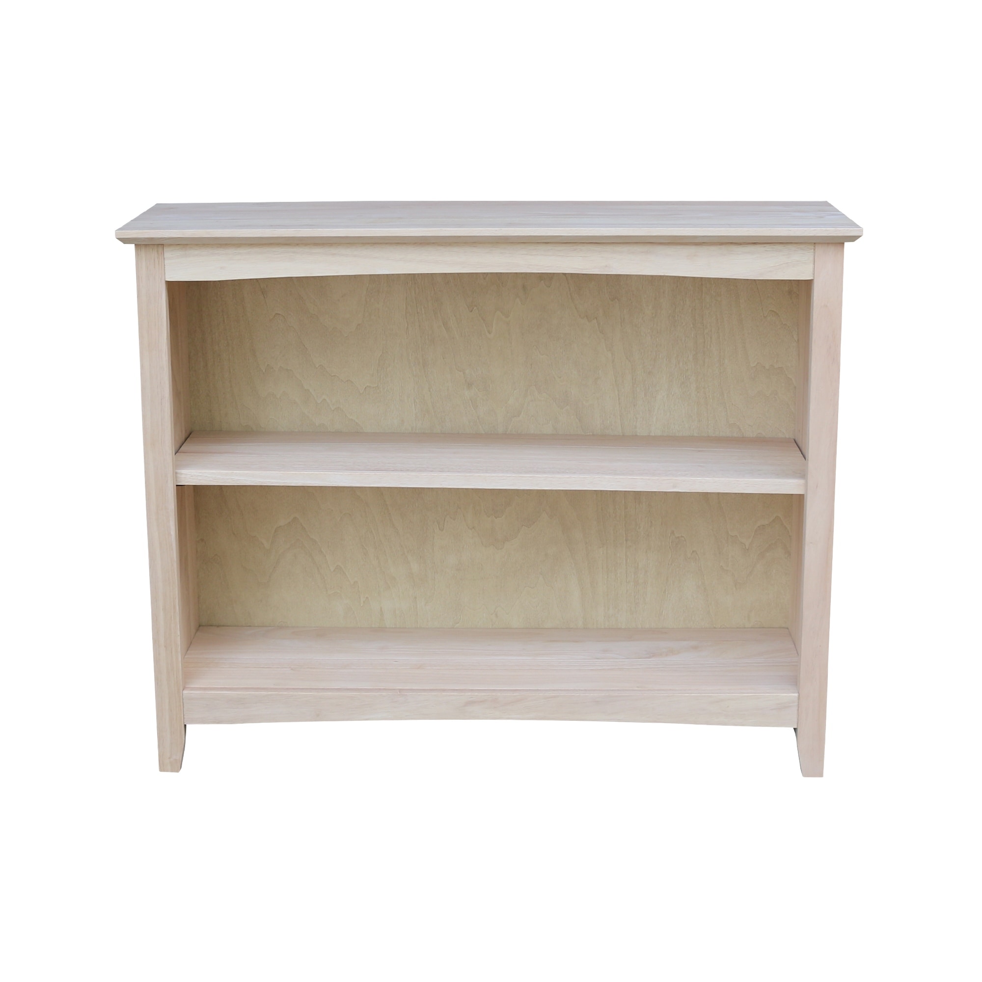 Shaker Solid Wood Bookcase - Unfinished