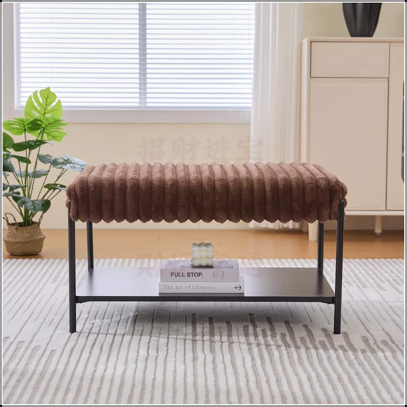 Upholstered Ottoman Coffee Table Foot Rest