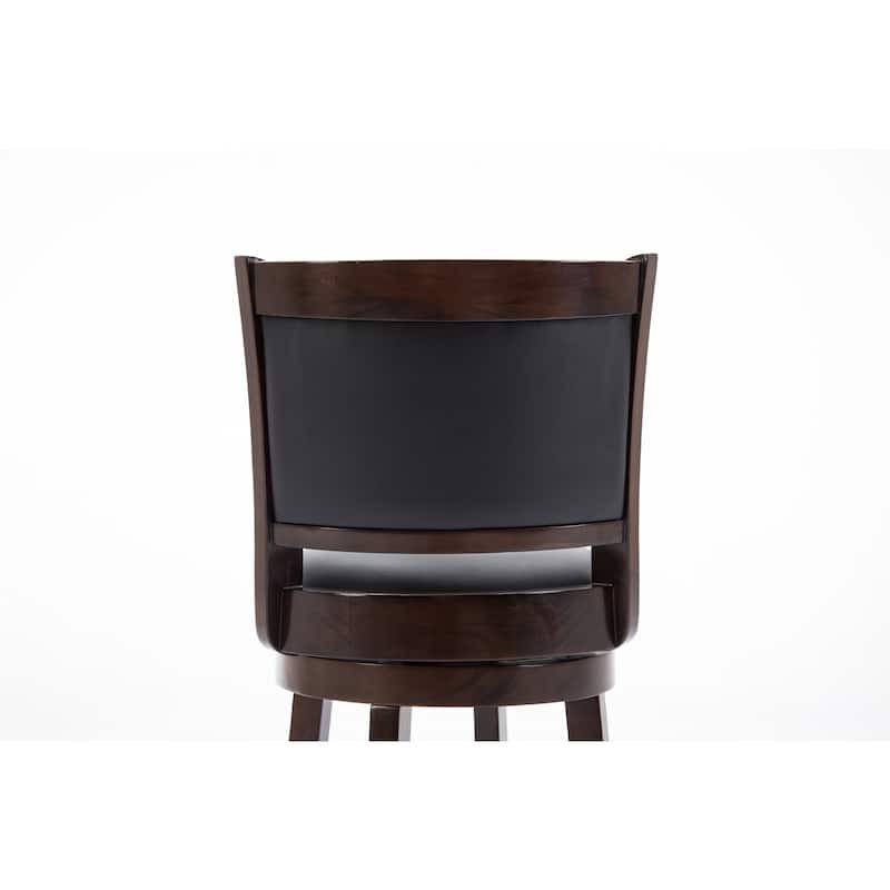 Augusta Wood Upholstered Swivel Counter Barstool