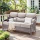 Option Brown Rattan - Beige Cushion