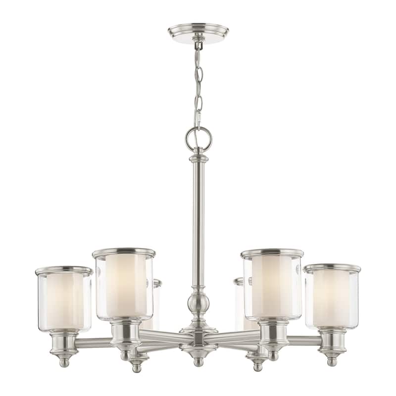Livex Lighting Middlebush 6 Light 28" Wide Chandelier with Glass