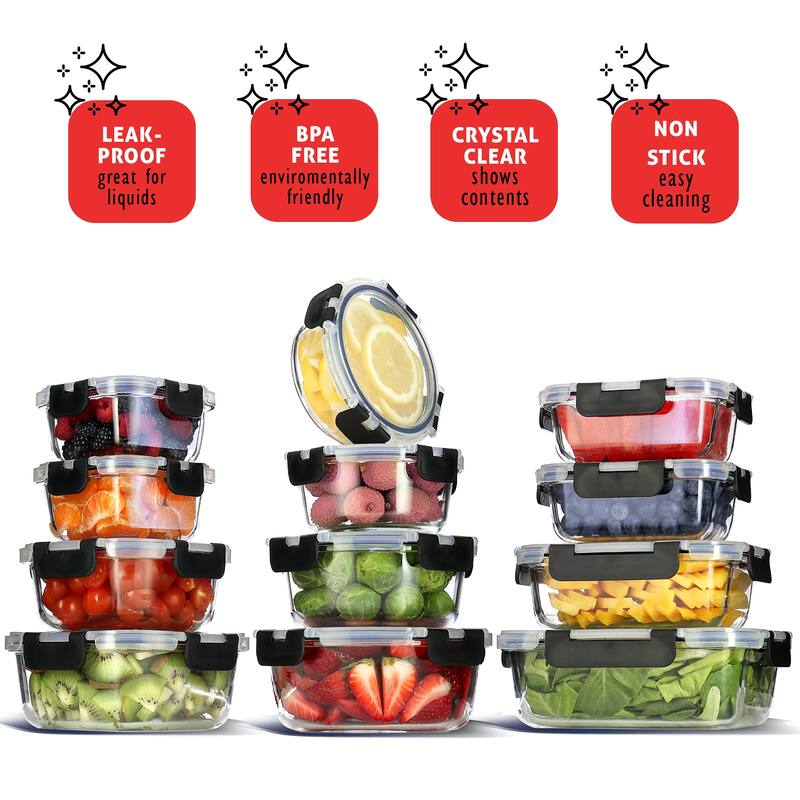 Empyrean Glass Food Storage Containers with Lids