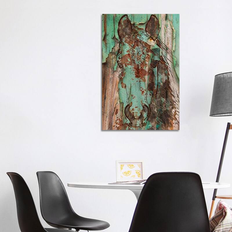 iCanvas "Green Horse" by Irena Orlov Canvas Print - 40x26x1.5