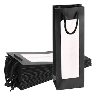 Wine Bags, 12pcs 4.92"x3.35"x14.2" for Wedding Birthday Party Supplies