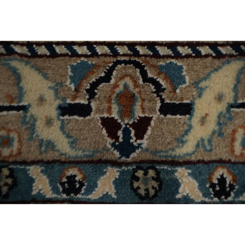 Hand Knotted Oriental 100% Wool Carpet Traditional Floral Red Nain Area Rug - 19' 0'' X 12' 10''