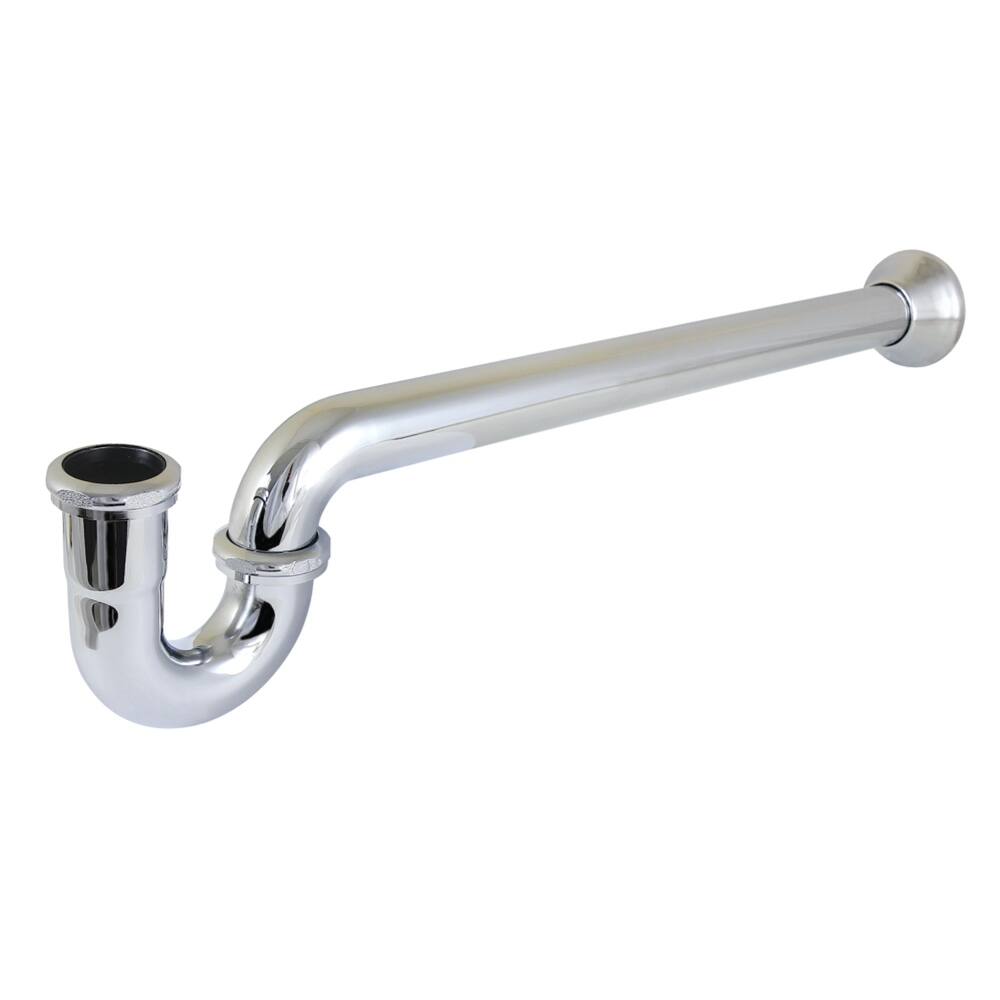 Kingston Brass Vintage 1-1/4 (or 1-1/2) x 1-1/2 Inch Decor P-Trap with Bell Flange, 24 Inch Length, 18 Gauge