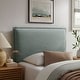 preview thumbnail 36 of 52, Camille Upholstered Striped Linen Blend Headboard Spa Blue Stripe - Twin