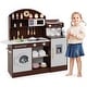 preview thumbnail 12 of 30, Costway Kids Kitchen Set Wooden Kitchen Playset with Clock, Microwave, - See Details