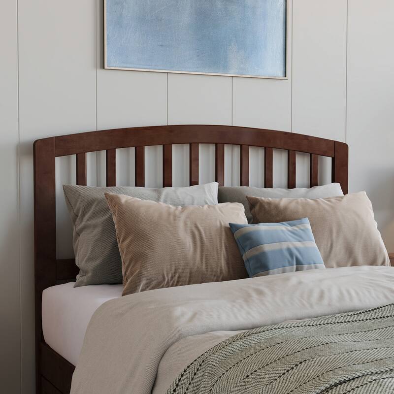 AFI Richmond Headboard with Attachable Charger - Walnut - Full