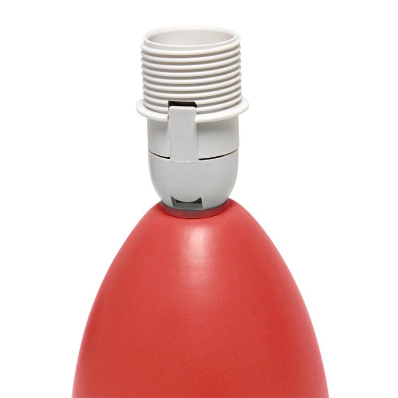 Mini Egg Oval Ceramic Table Lamp with Tapered Shade - 9.5" - Orange