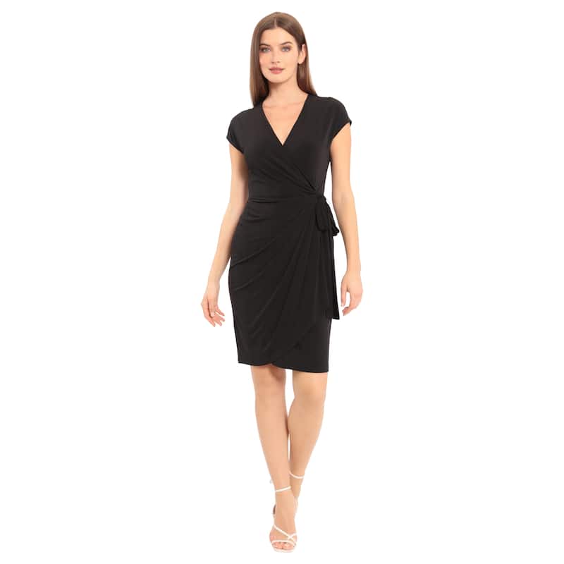 Maggy London Short Sleeve Wrap Dress