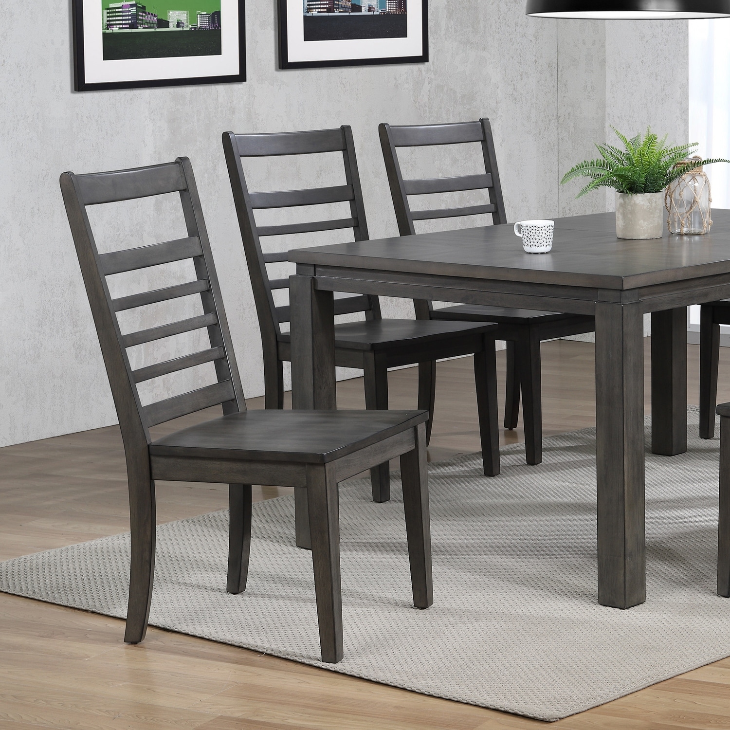 Large Wood Dining Chair - Modern Farmhouse Style - Comfortable Seating for Kitchen or Dining Room