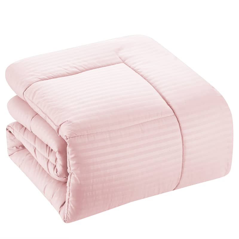 Soft Dobby 8-piece Striped Down Alternative Bed-in-a-Bag Set w/ Sheets