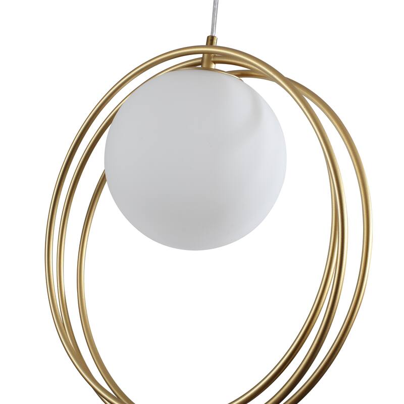 1-Light Modern Minimalist Ring Globe Chandelier