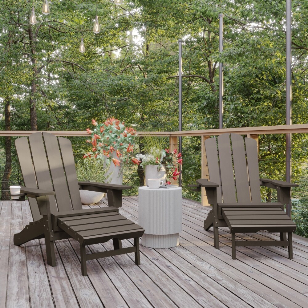 Adirondack chair with pull out deals ottoman