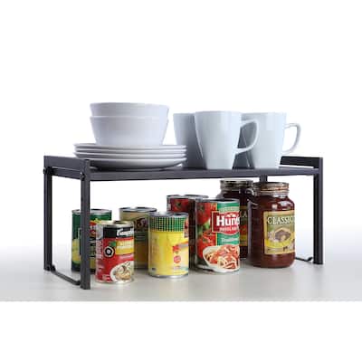 SunnyPoint Expandable Cabinet Storage Rack - Tabletop Storage Spice Shelf Organizer Rack