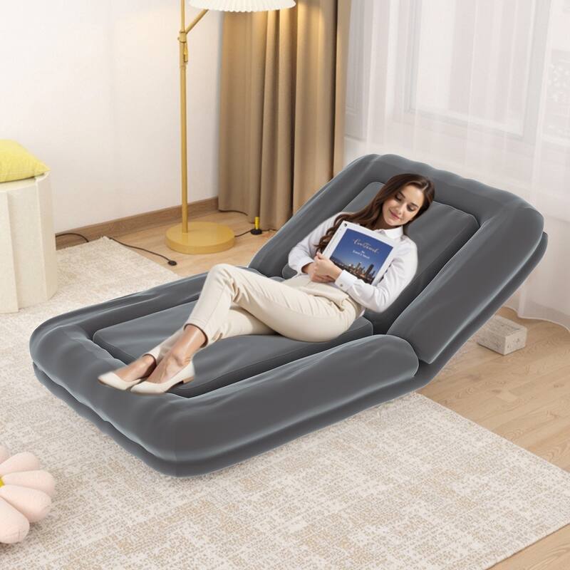Folding Sofa Chair with 5 Adjustable Positions Plush Floor Lounge Chair for Gaming, Meditation, and Relaxation
