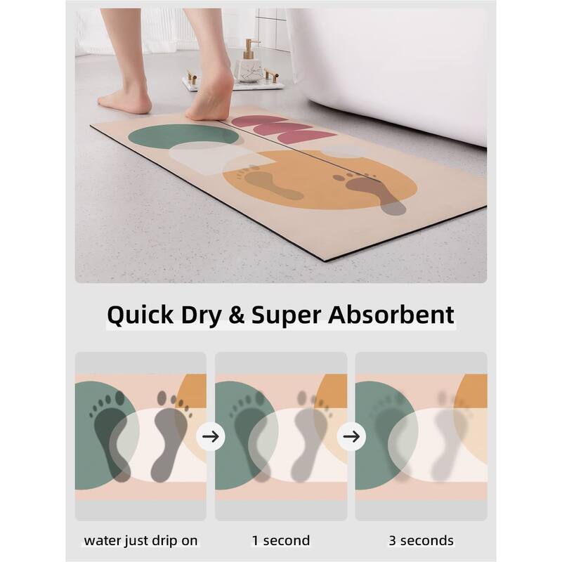Bath Mat Rug-Thin Quick Dry