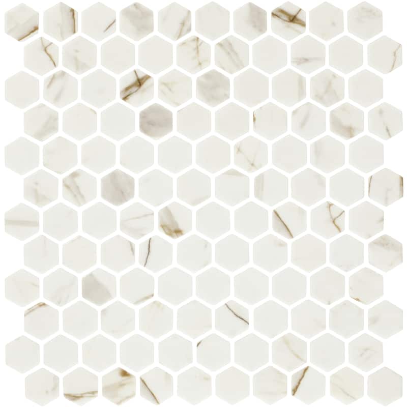 Daltile Uptown Glass 1" Hexagon Mosaic (18 PC Per Carton) (16.92 SQFT Per Carton)