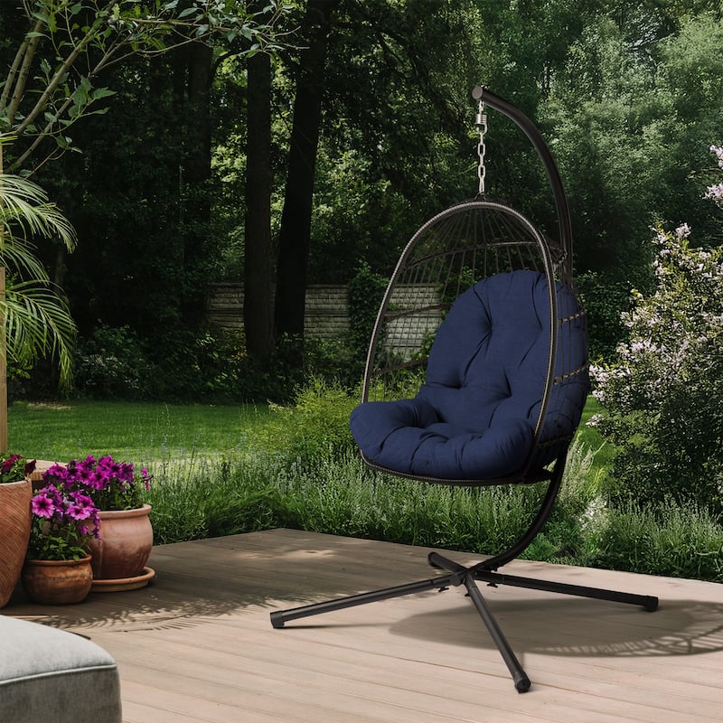 ARDEN Plush Indoor / Outdoor Egg Chair Cushion, 34 x 49
