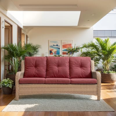 Outdoor Patio Sofa & All-Weather Rattan Sofa