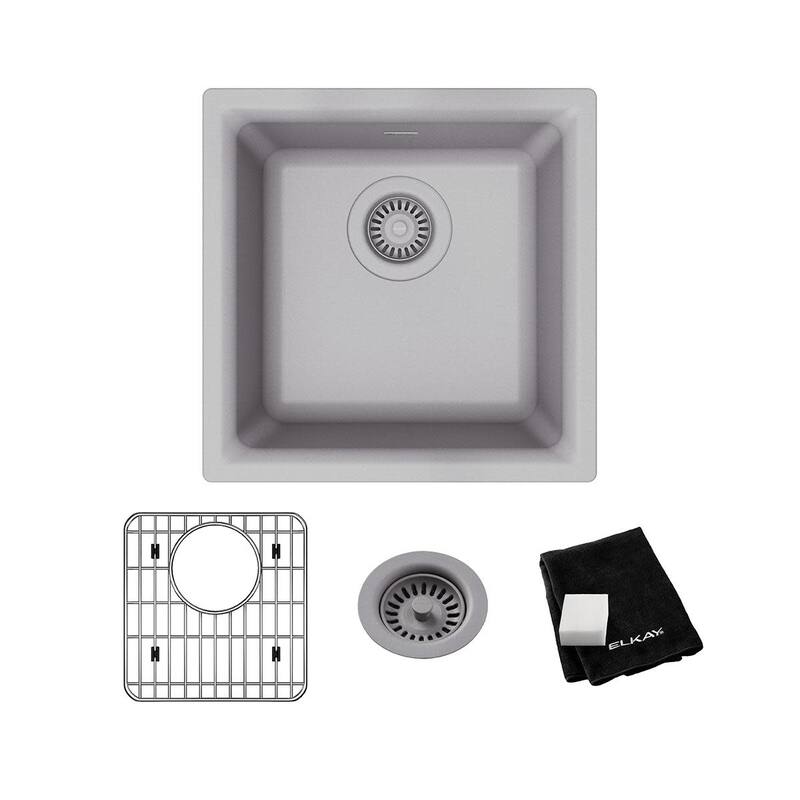 Elkay Quartz Classic 15-3/4" Undermount Single Basin Quartz Composite