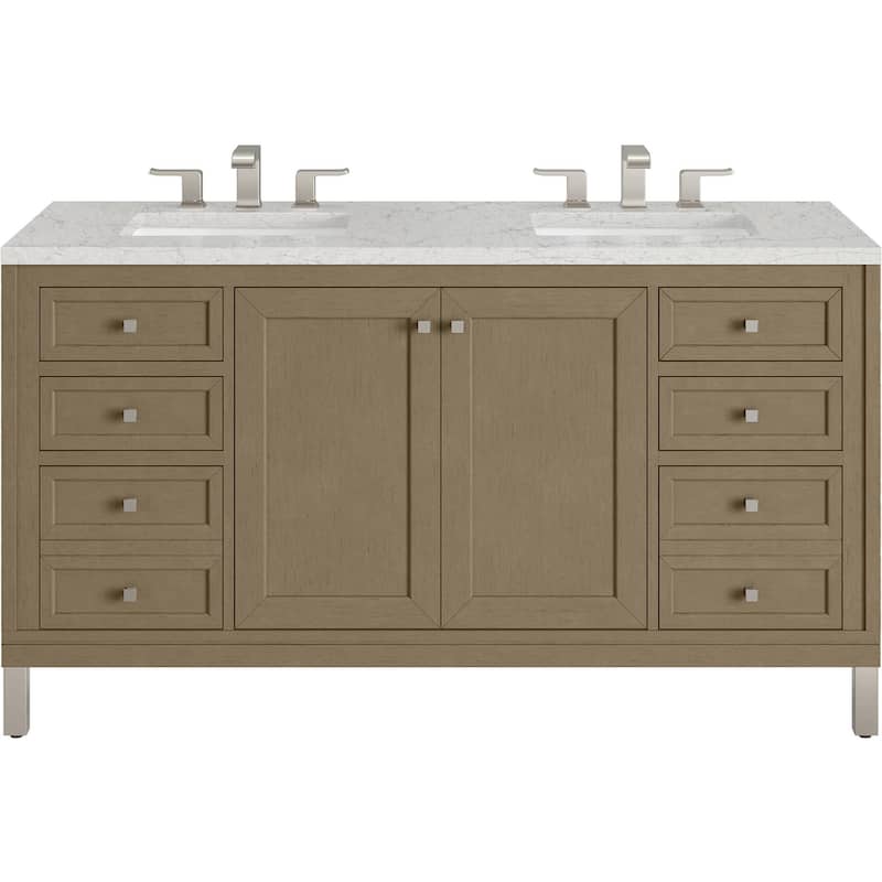 James Martin Vanities 503-V60D-3EJP Chicago 60" Free Standing Double - Walnut Whisper