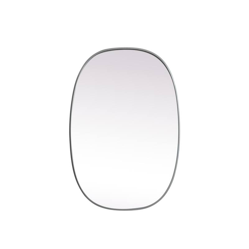 Elegant Lighting MR2B2740 Brynn 27" W x 40" H Modern Oval Bathroom - Silver