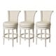 preview thumbnail 68 of 110, Maven Lane 31" Pullman Swivel Bar Height Kitchen Stool Set of 3 - White Oak