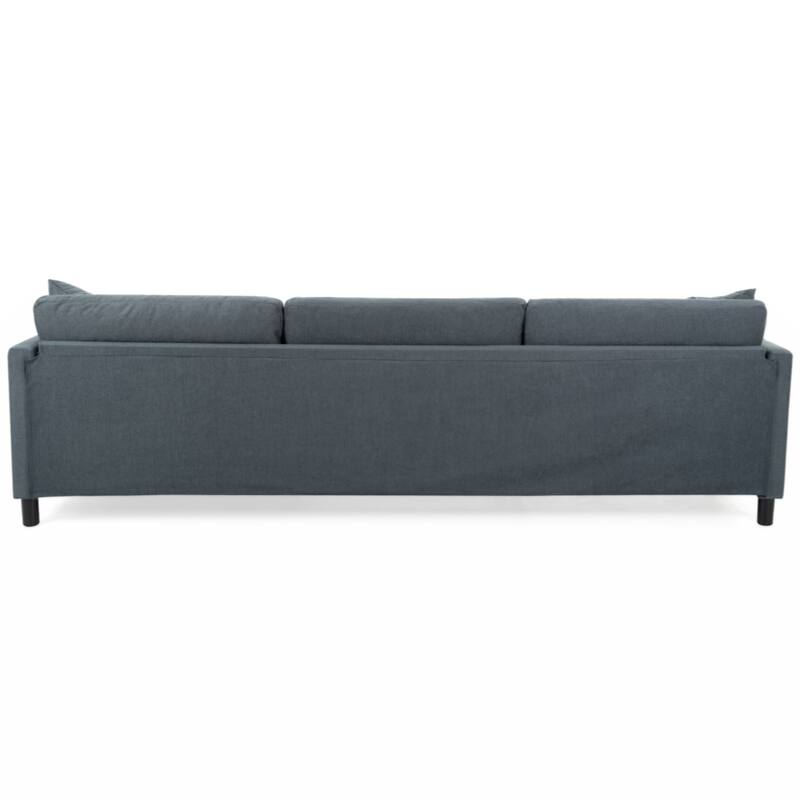 Sectional Sofa Couch With 1 Ottoman,Seat Cushion and Back Cushion Removable
