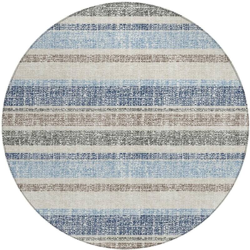 HomeRoots Striped Transitional Rectangle Outdoor Rug