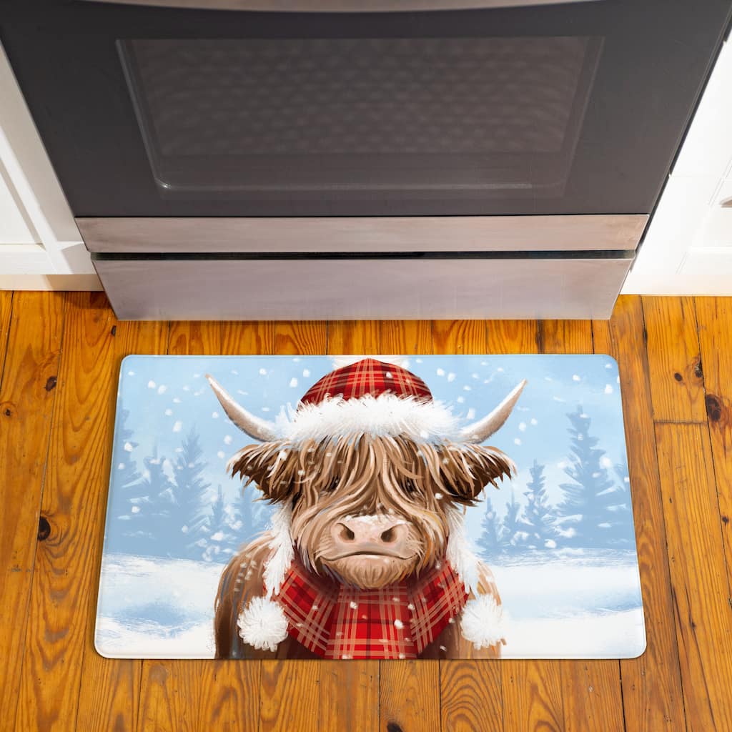 Highland Cow Anti-Fatigue Door Mat - 30" x 18"