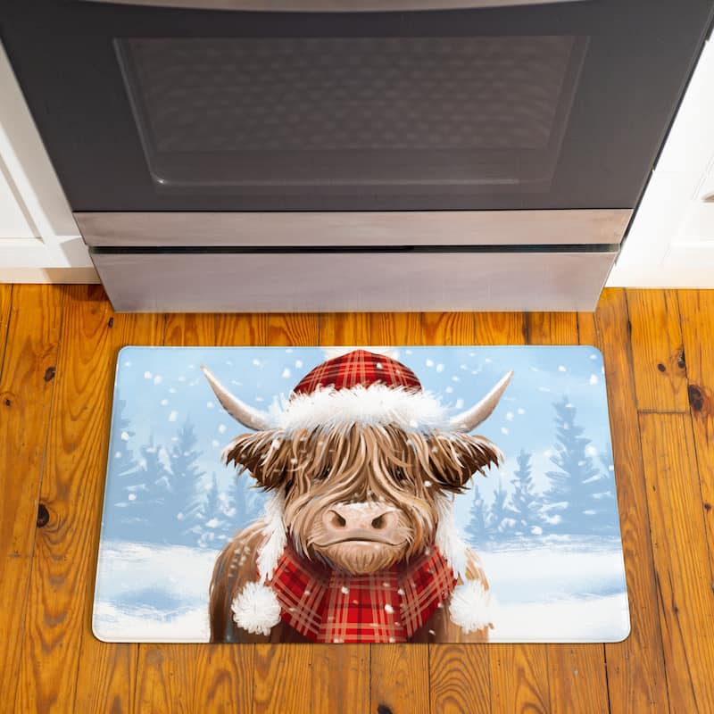 Highland Cow Anti-Fatigue Door Mat - 30" x 18"