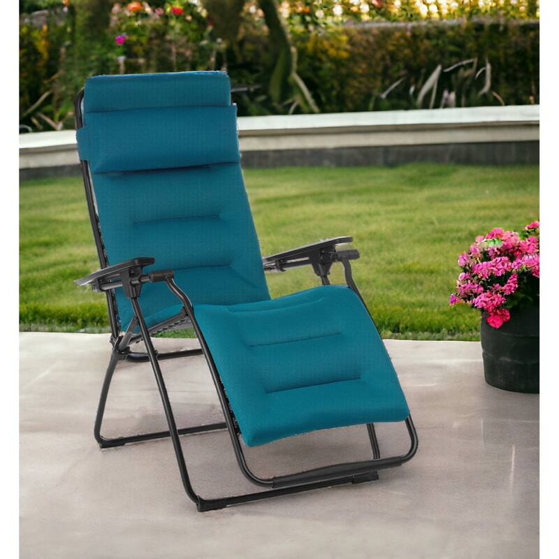 Outdoor Zero Gravity Chair Steel Frame with Removable Cushion